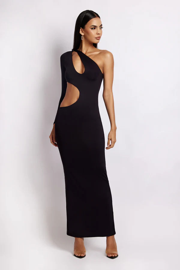 Savant Black | Slip Long Maxi Dinner Dress